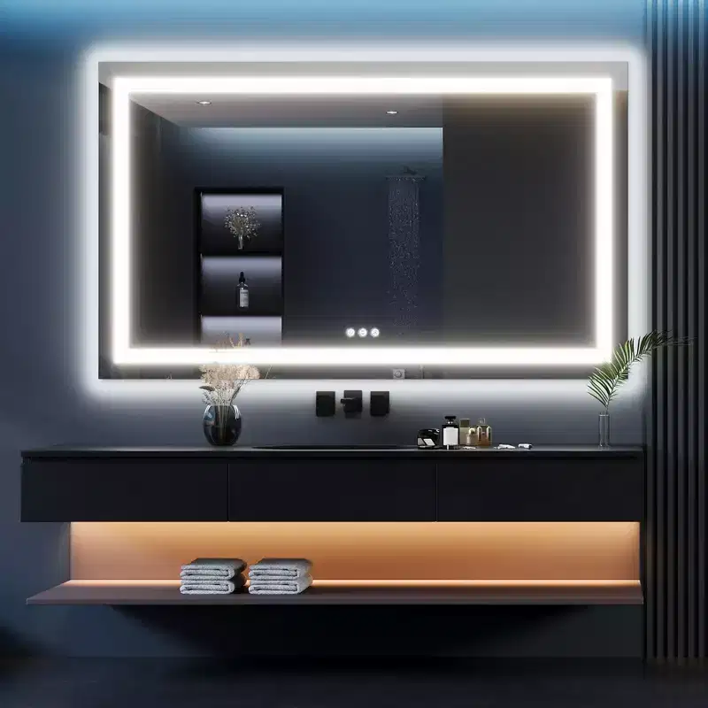 Bathroom Mirror, Anti-Fog Vanity Mirror with Color Changing Lights