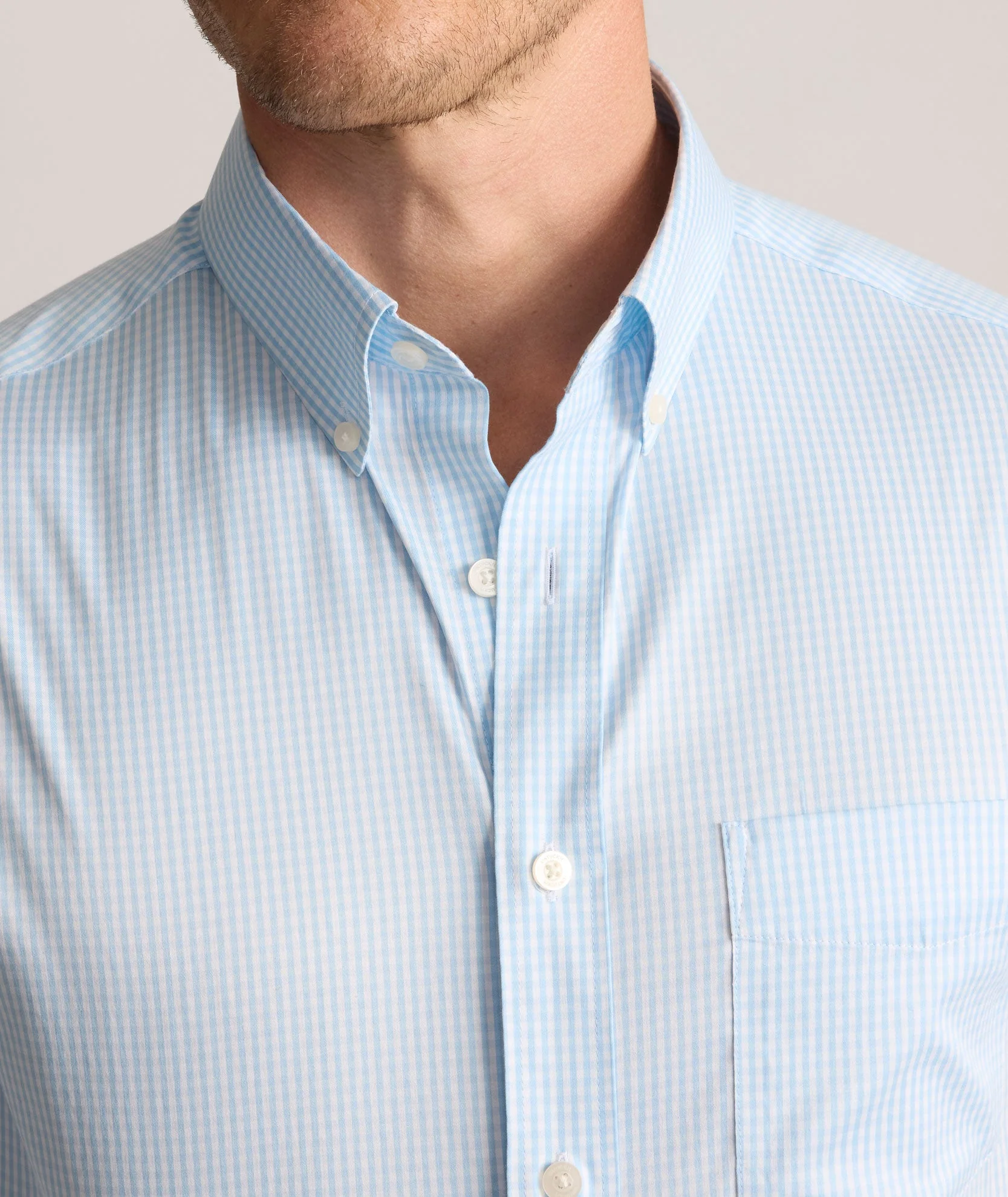Cotton-Nylon Cooling Shirt (Light Blue)