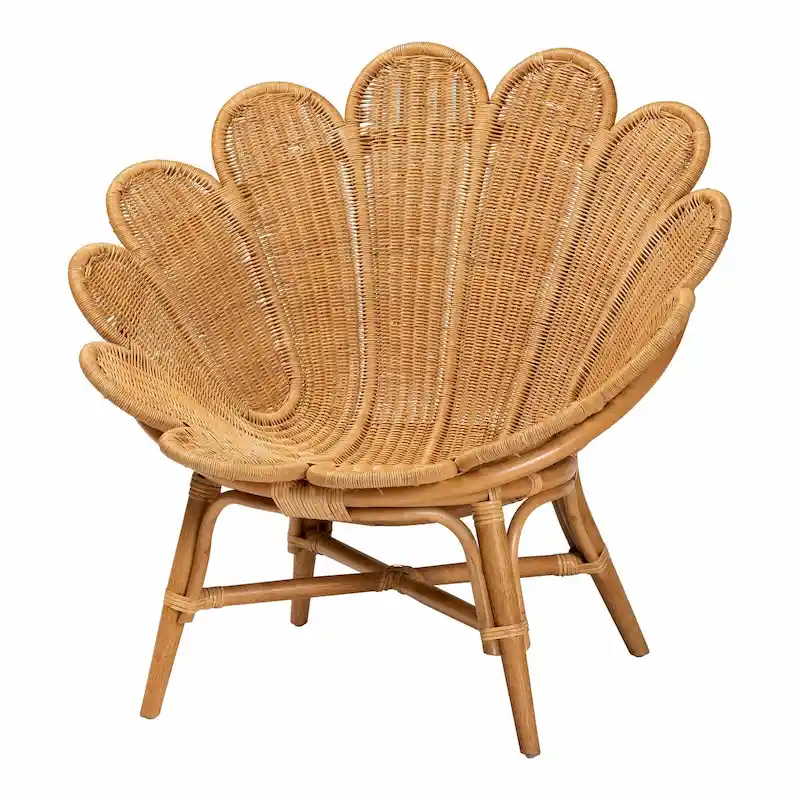 Blooming Honey Rattan Decorative Flower Chair