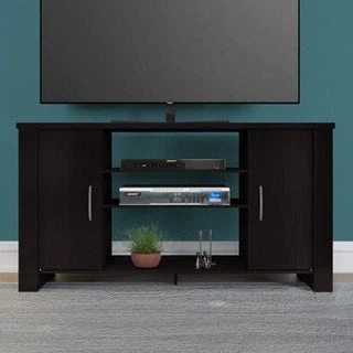 Espresso-Finish TV Stand Entertainment Center