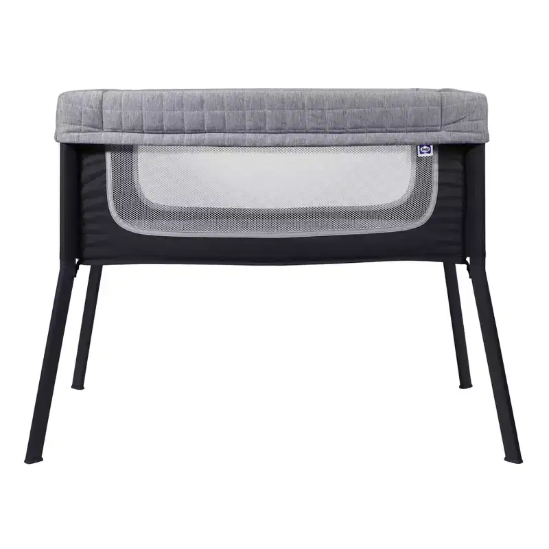 Breathable Lightweight Baby Bassinet with Storage Pocket - Gray