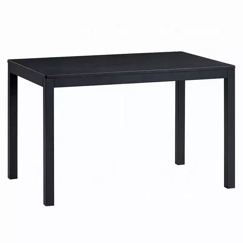 Dining Table, 47 Inch Rectangular Top, Scandinavian Black Wood