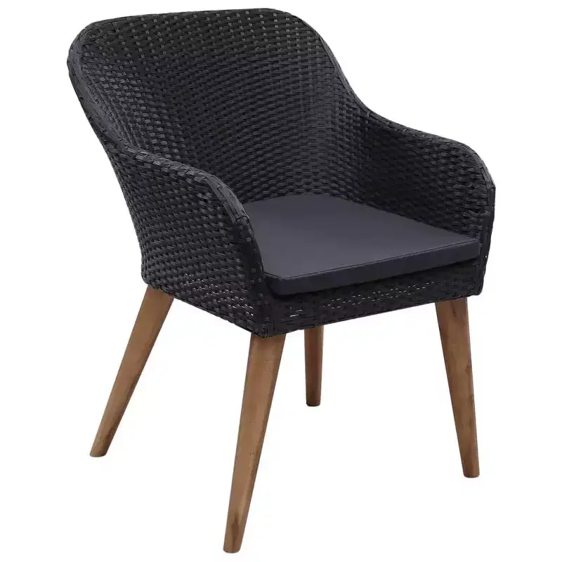 vidaXL Garden Chair 2 pcs 62.5 x 55 x 82 cm Poly Rattan