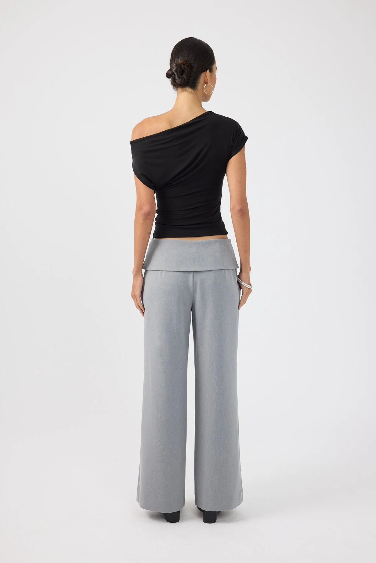 Fold Over Pant Grey
