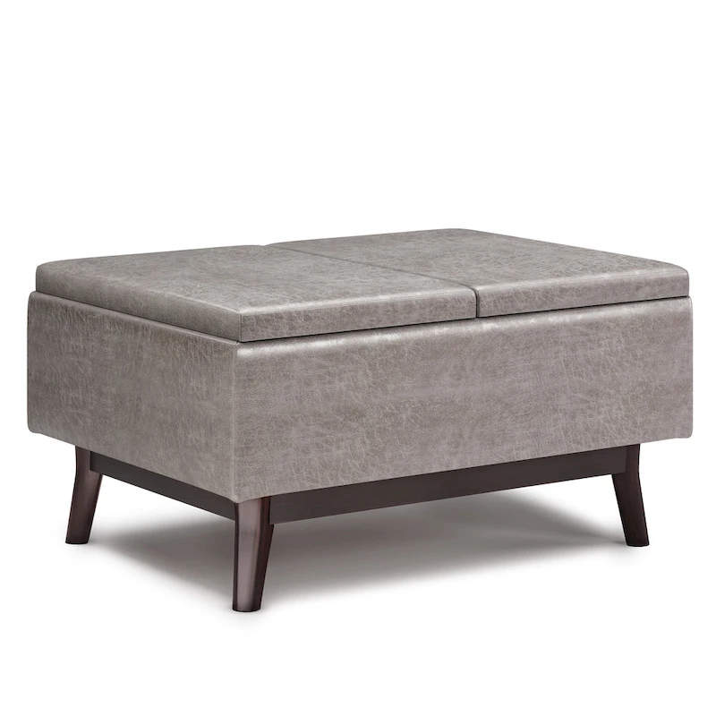WYNDENHALL Ethan 34 inch Wide Mid Century Modern Rectangle Table Ottoman