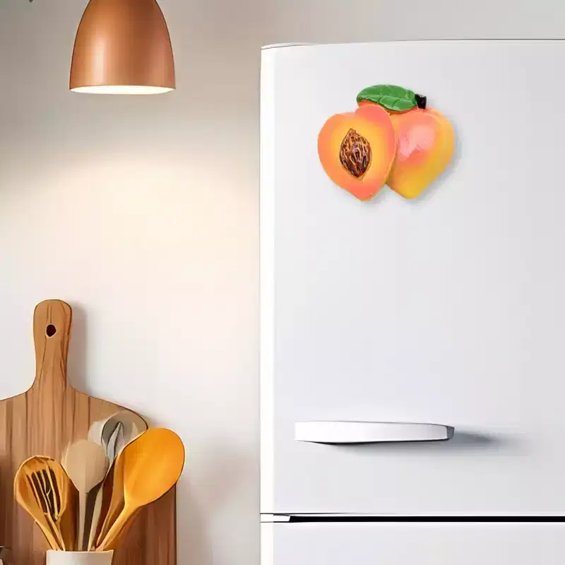 Unique Bargains Refrigerator Magnet Irregular Shape Peach-Design Pink-Yellow Gradient 1Pc