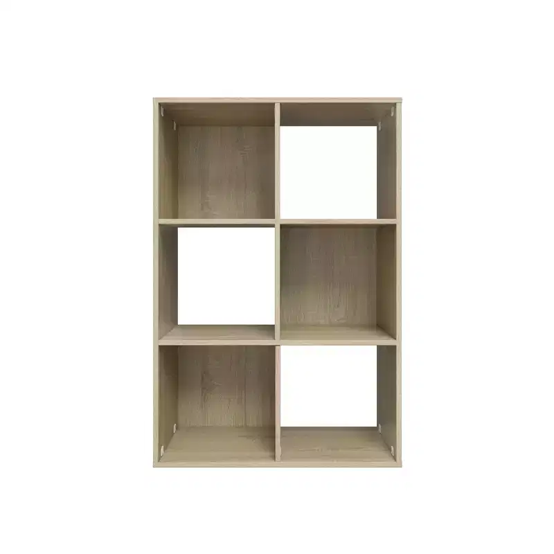 34.96 in. Tall Wood 3-Shelf Etagere Bookcase