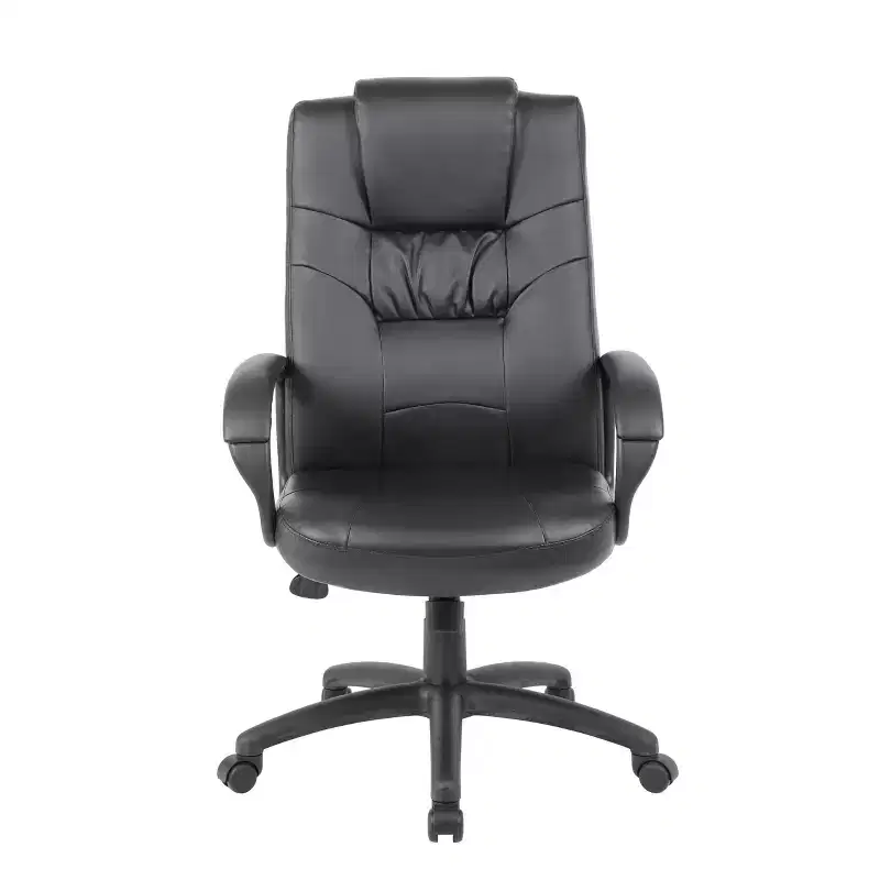 Executive High Back Chair Black -: Ergonomic, Swivel, Adjustable Height, Metal Frame