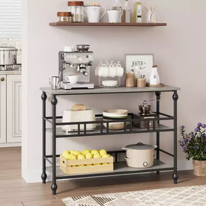 Narrow Console Table with Rack, Entryway Sofa Table for Hallway, Living Room & Small Spaces
