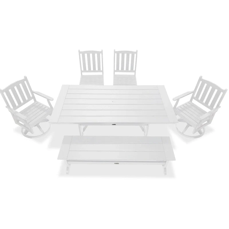 LuXeo Tuscany HDPE Swivel Dining 6-Piece Set