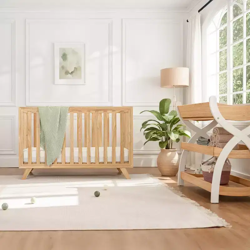 Comfy Cubs Baby Crib for 0 to 3 Years - Adjustable Mattress Height - 80 lbs Capacity Nursery Bed