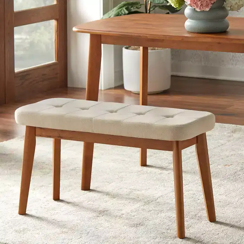 Buylateral Nettie Mid Century Modern Upholstered Bench