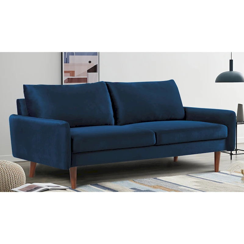 US Pride Furnitirue 58W Tapered Legs Kent Velvet Loveseat