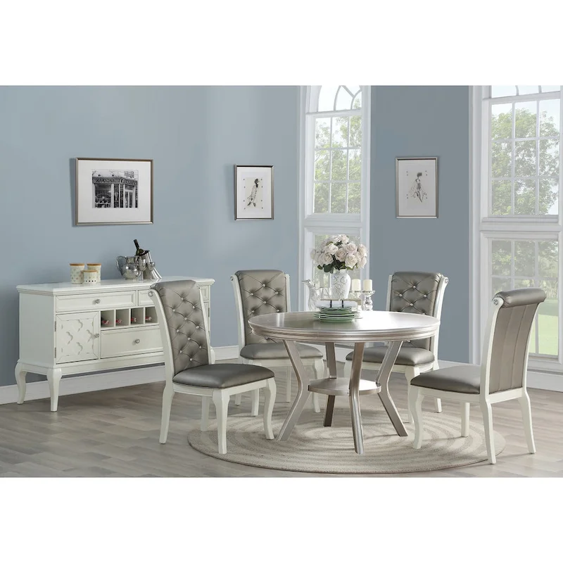 Dining Table in Antique Silver