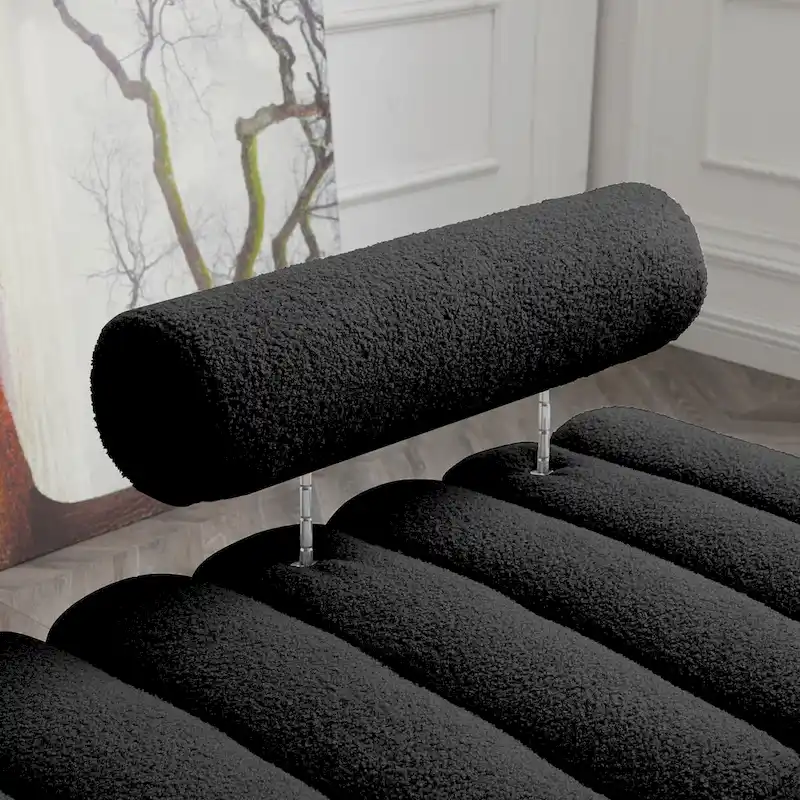 53.2 Width Modern End of Bed Bench Fabric Upholstered 2 Seater Sofa Couch Entryway Ottoman Bench