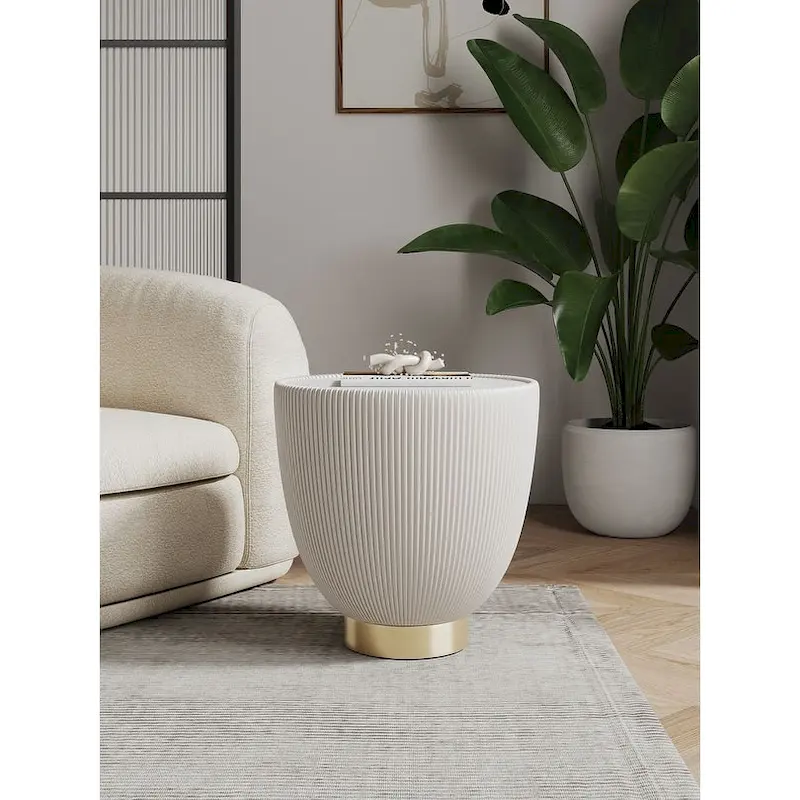 Manhattan Comfort Modern Anderson 2.0 Upholstered End Table
