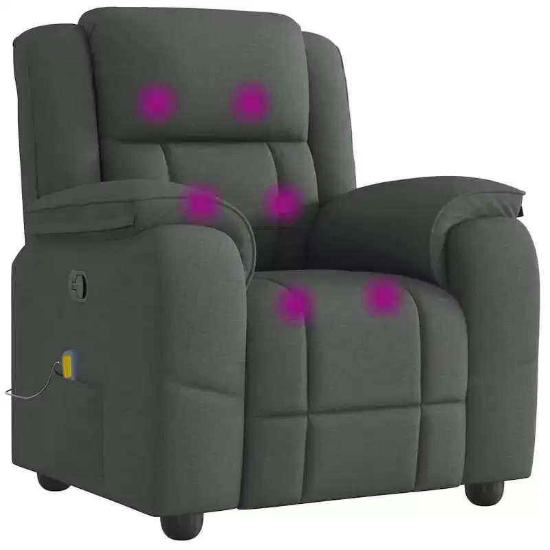 vidaXL Electric Recliner Chair with Massage Function in Fabric