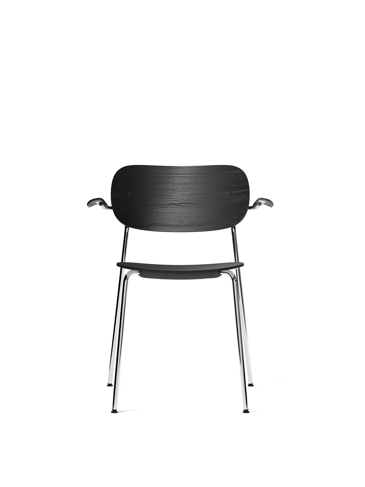 Contemporary Upholstered Dining Chair with Armrest Chrome Base for Dining Room & Office