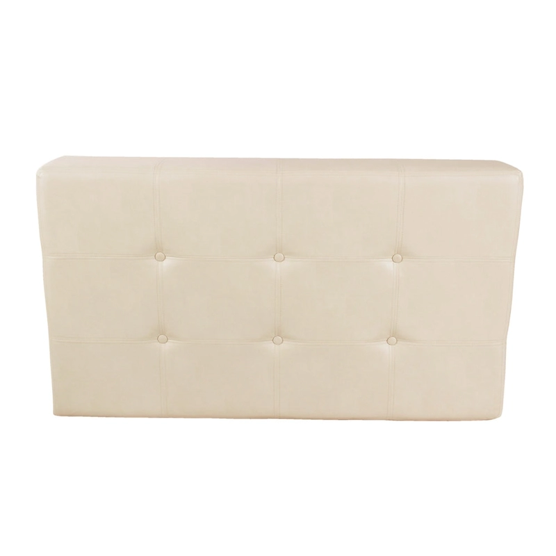 HomePop Tufted Coffee Table Ottoman - Full Leather