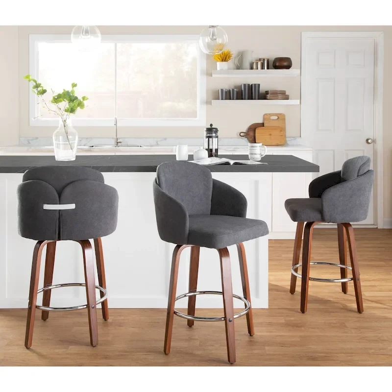 Counter Stool with Walnut Wood