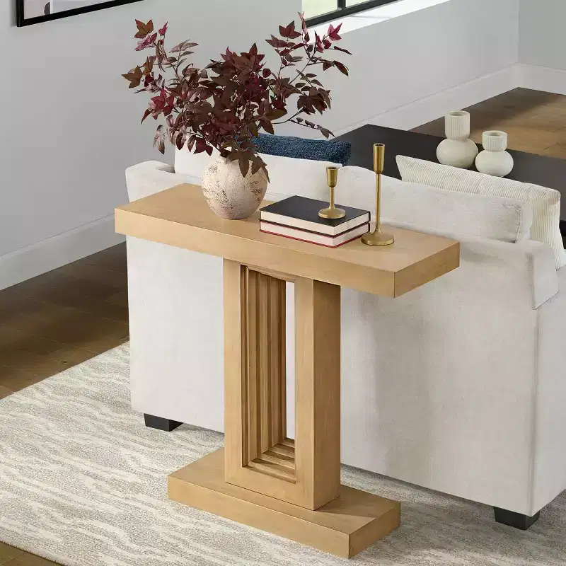 Solid Wood Console Table 36 Inch