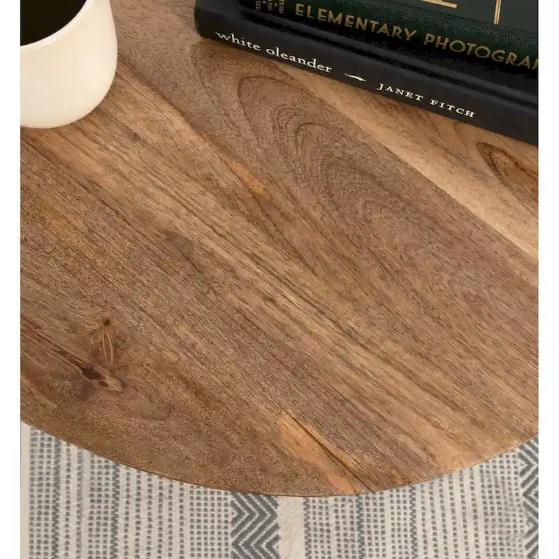 Round Wood Side Table