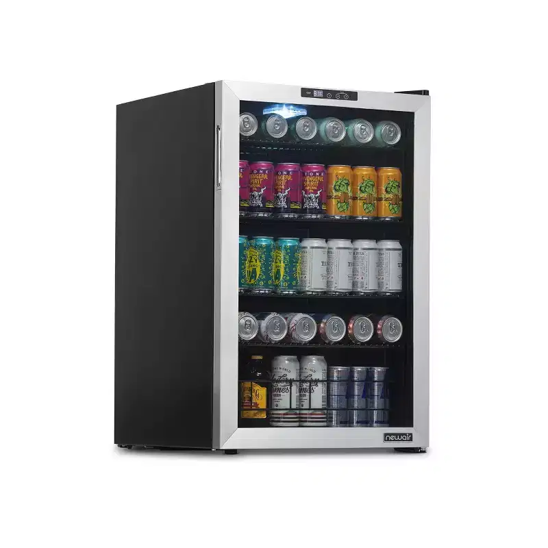 Newair 160-Can Freestanding Stainless Steel Beverage Fridge - 21.3
