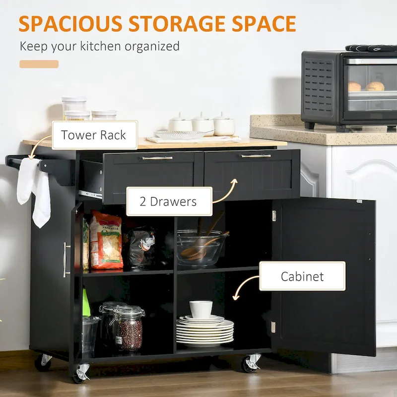 41 Modern Rolling Kitchen Island On Wheels(no include stool)