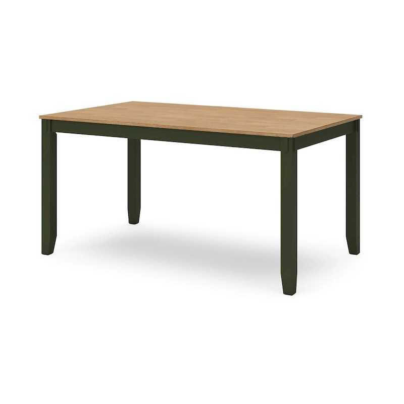 Gasy Dining Table Set with 4 Chairs, 1 Bench, Dark Green Wood, Brown