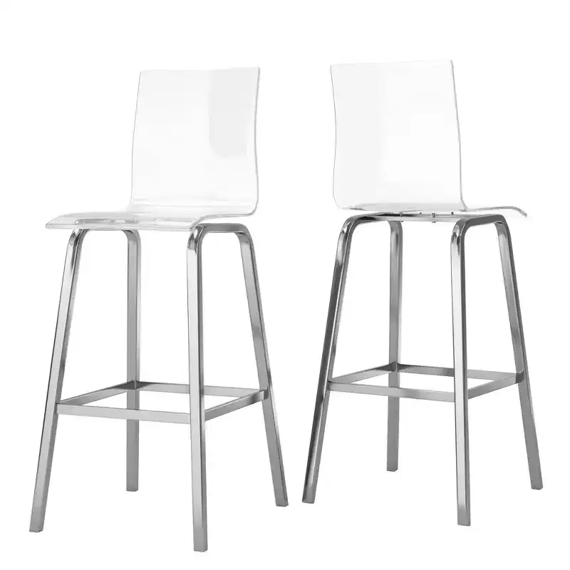 Alta Acrylic Swivel Counter and Bar Stools - Set of 2 - iNSPIRE Q