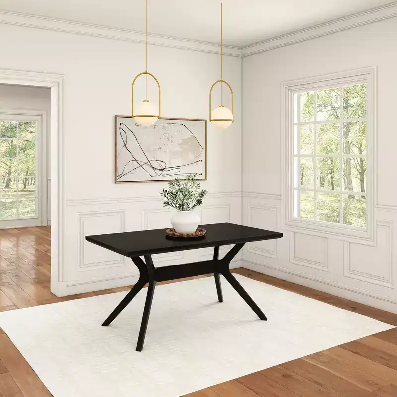 Plank+Beam Verso Rectangular Dining Table, 60 Solid Wood Kitchen & Dining Room Table