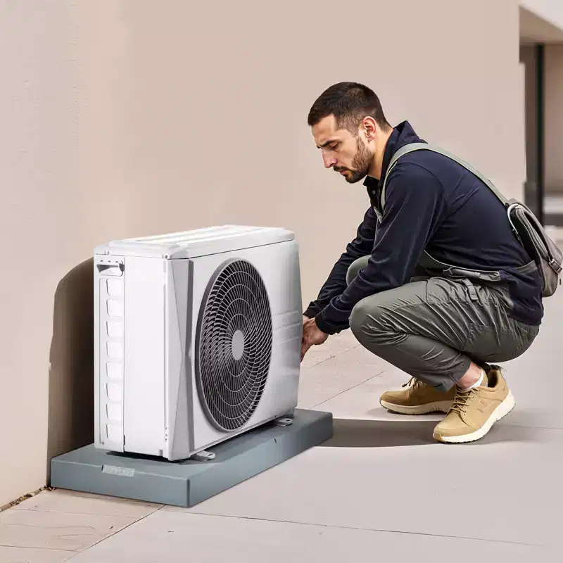 VEVOR Mini Split Pad, for 9000-36000BTU Ductless Air Conditioner Heat Pump Systems, 38 x 18 x 3 inch Condenser Equipment Anti-Vibration Pads,Grey