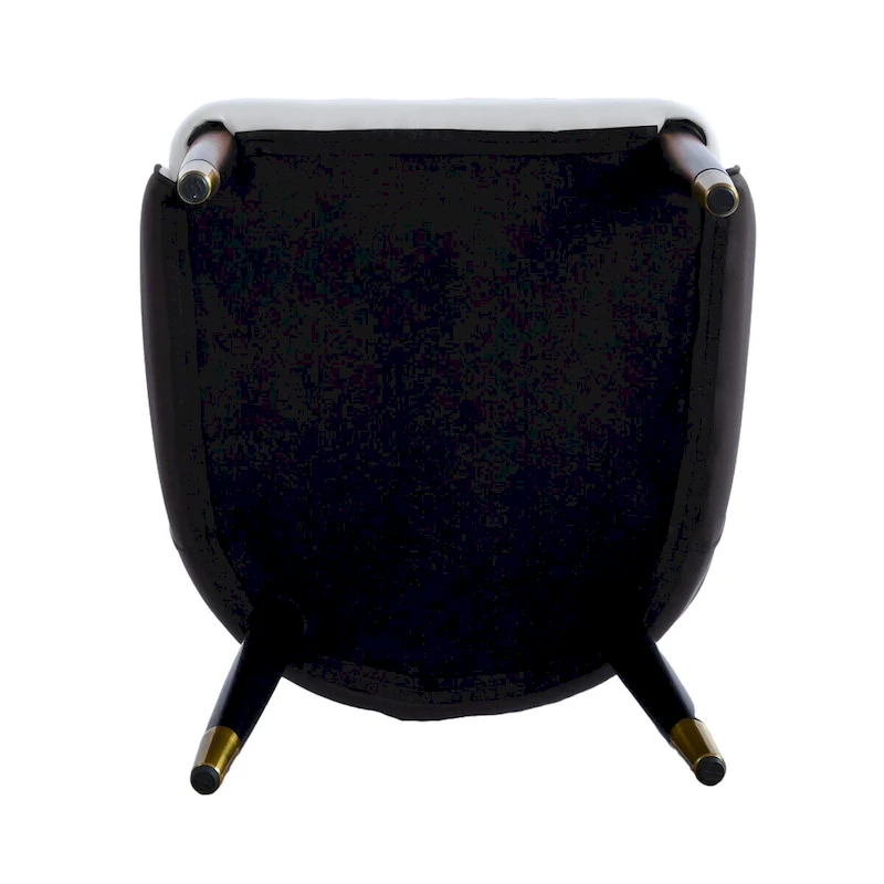 Modern PU Leather Set of 2 Dining Chairs with Metal Legs