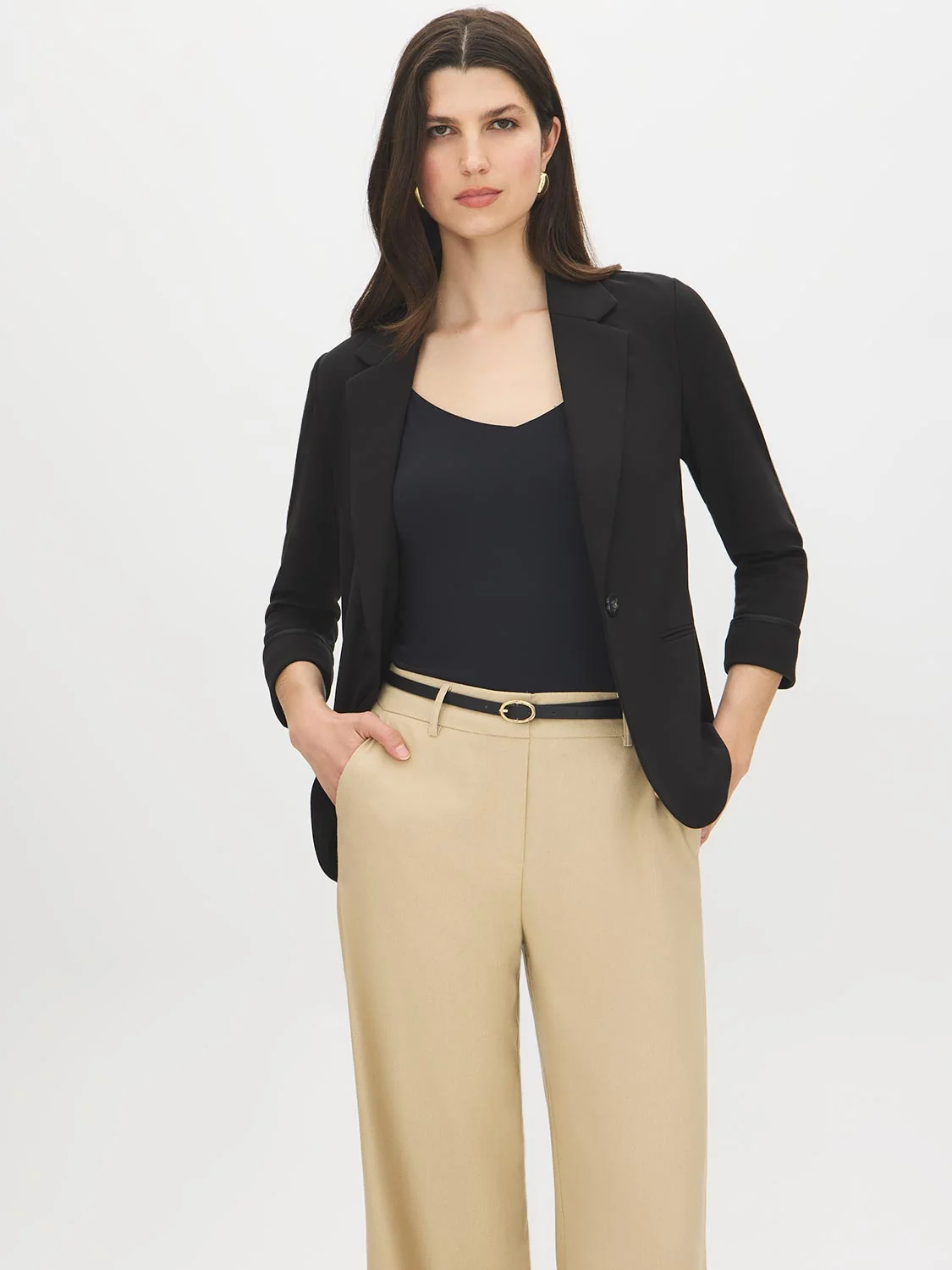Cuffed Sleeve Blazer