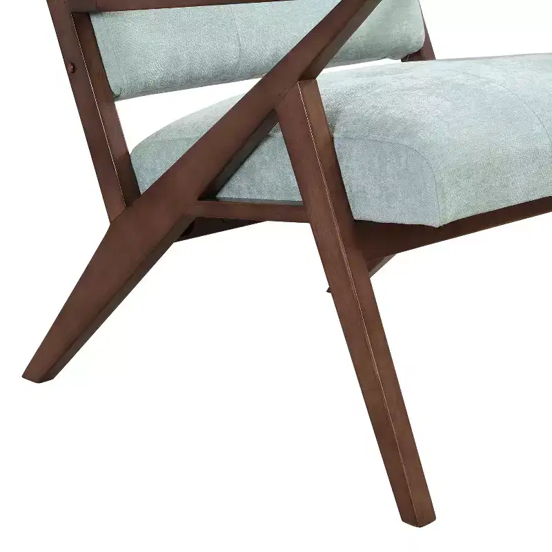 30 Mid-Century Modern Accent Chair, Plush Cushions Angled Arm Solid Wood Frame Ergonomic Design, Living Room Bedroom Office