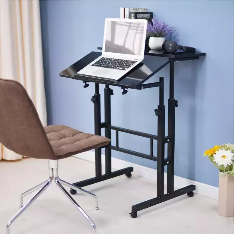 Adjustable Height Standing Desk with Wheels