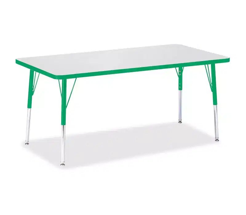 Jonti-Craft Berries Adult Height Color Edge Rectangle Table 30 x 60 in Green