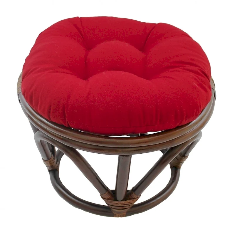 Bali 18-inch Footstool with Twill Cushion