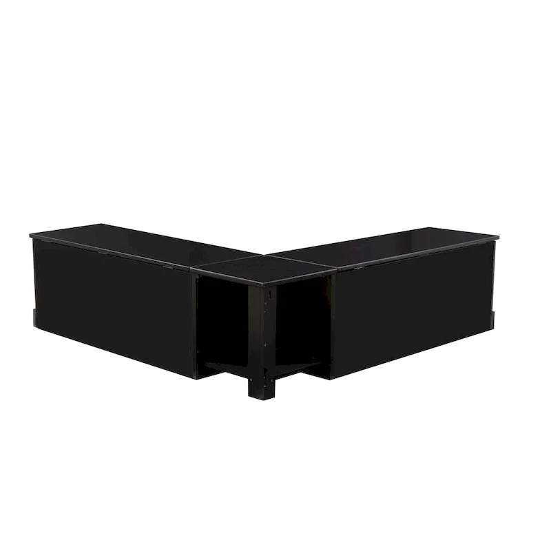 Josie Black Wooden 3-Piece Nook & Table Set
