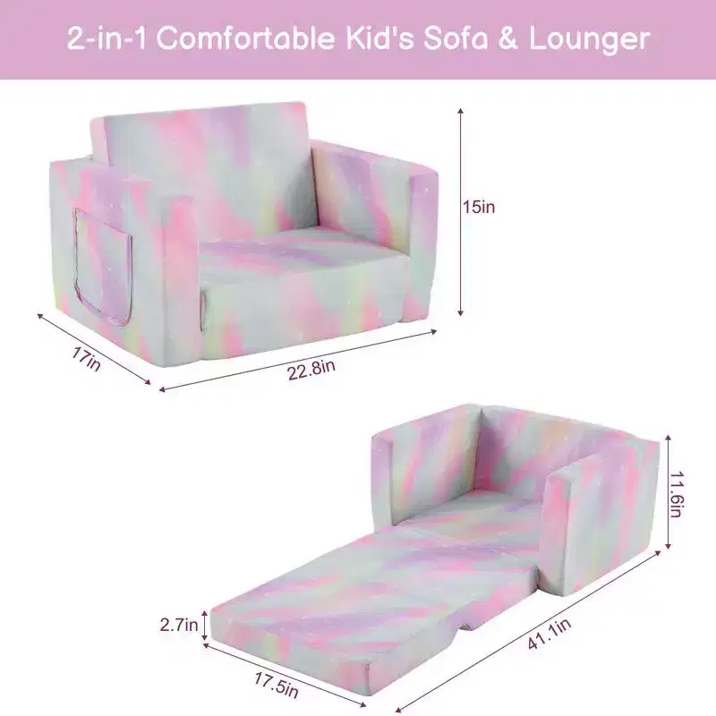 Karl Home 1-Piece Full Sponge Kids Single Folding Sofa Bed Kids Sofa