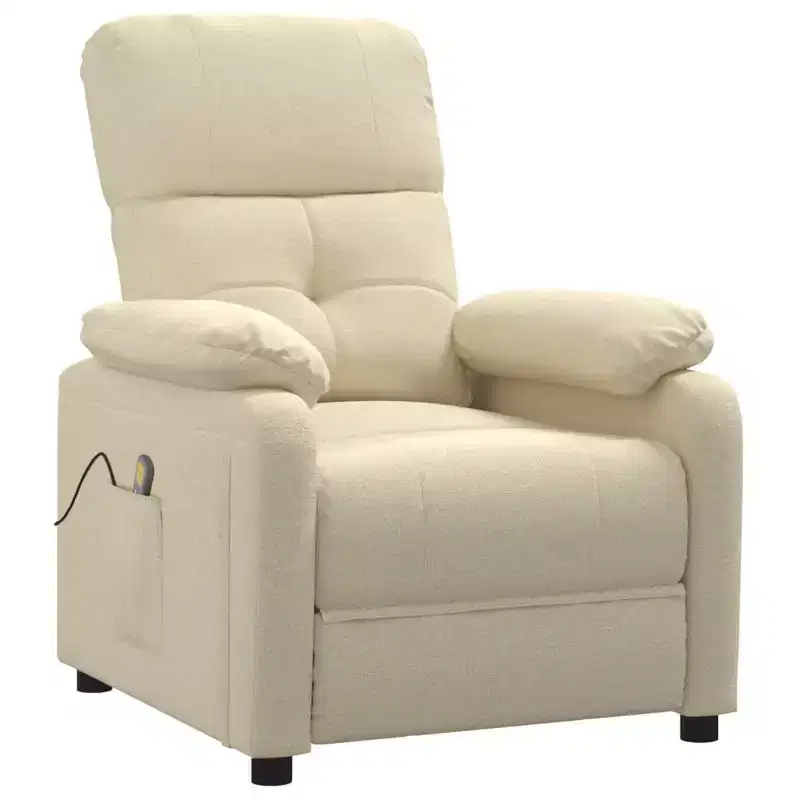 XL Massage Chair Brown Fabric, Wood, Metal Large