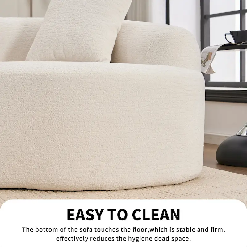 Luxury Chenille Fabric Sofa,4 Seater Modular Curved Sectional Couch