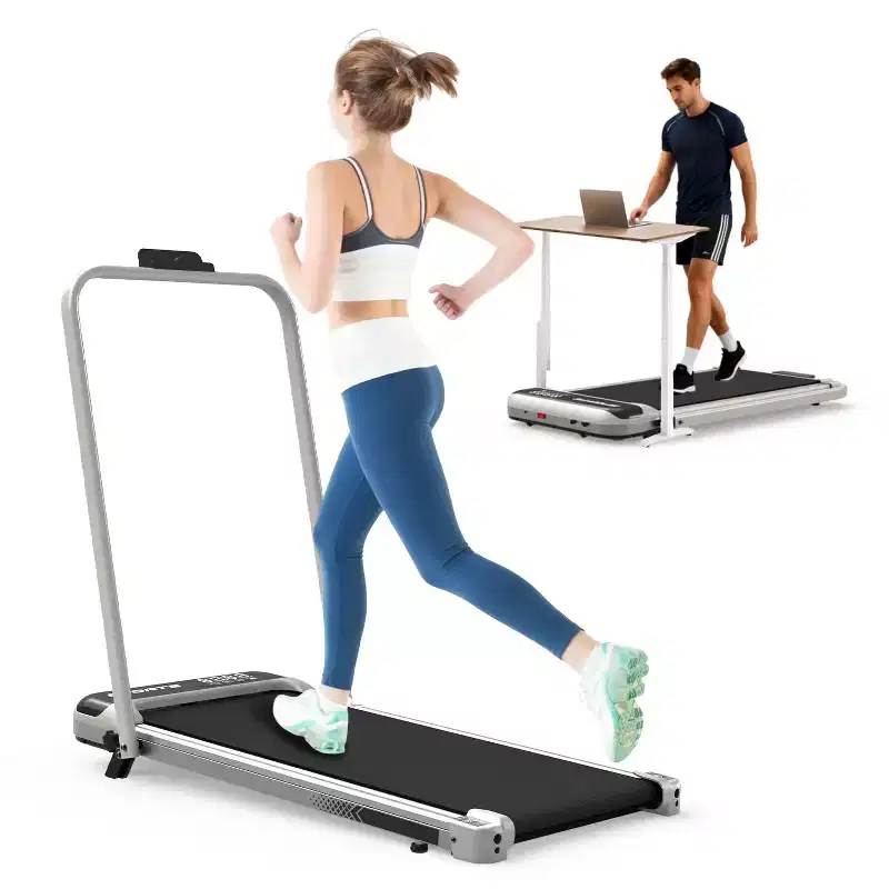 Okak 3-IN-1 Under Desk Treadmill with Remote Control & LED Display, Folding Treadmill with Incline, Walking Pad with Handle Bar