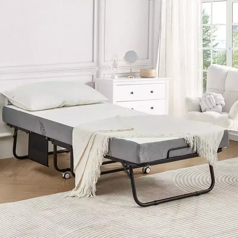 EROMMY Super Single 31''W Folding Bed with Mattress Included, Daybed