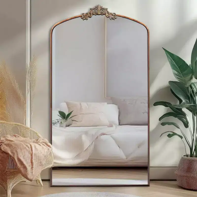TUYOHW 66x36 Arched Full Length Mirror with Metal Frame,Oversized Leaning Floor Full Body Mirror for Bedroom,Living Room