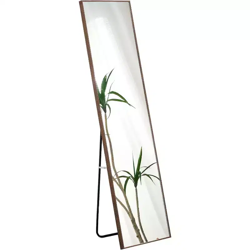 Full Length Mirror with Frame, Floor Standing, 58 x 15 Inches