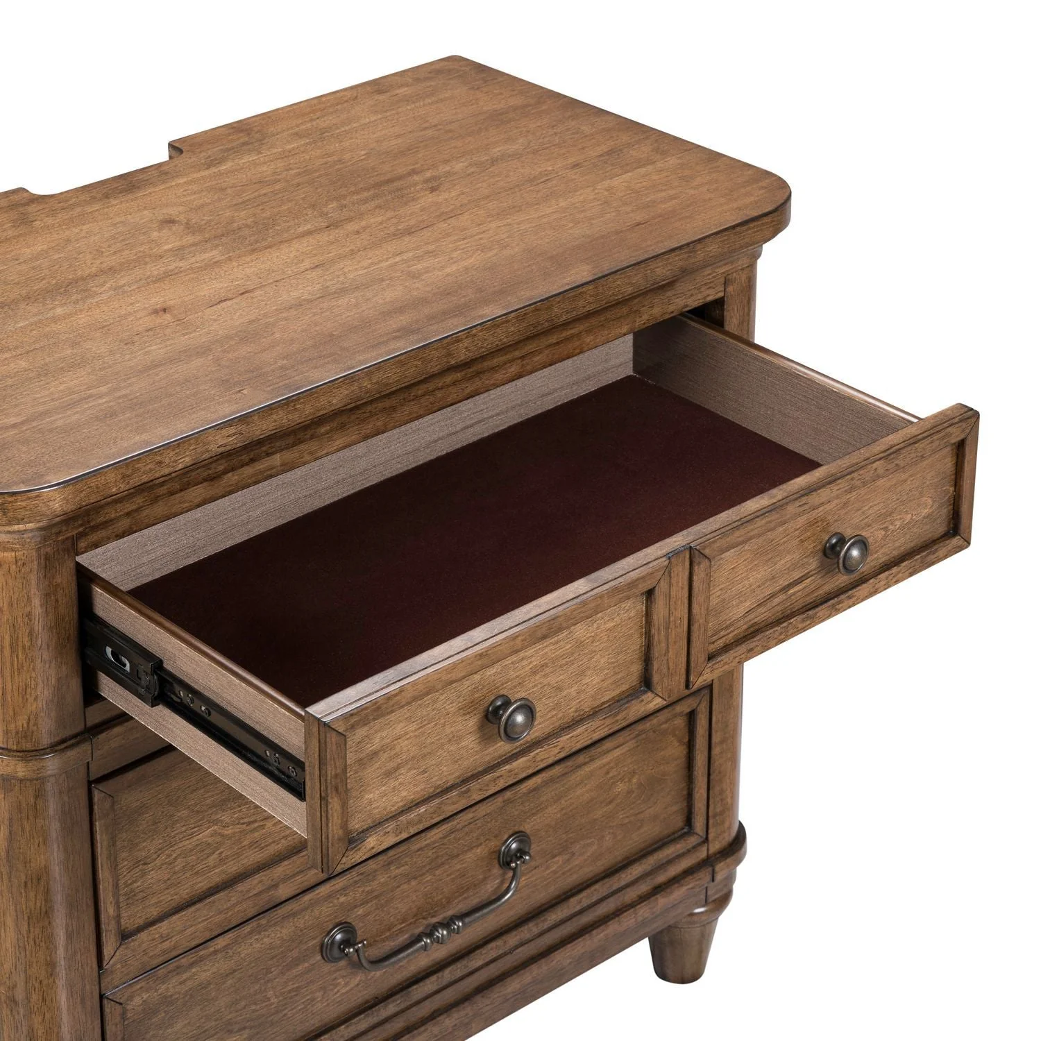 Nightstand With Charging Station - Sienna — Traditional Living offers classic design elements with a sense of comfort