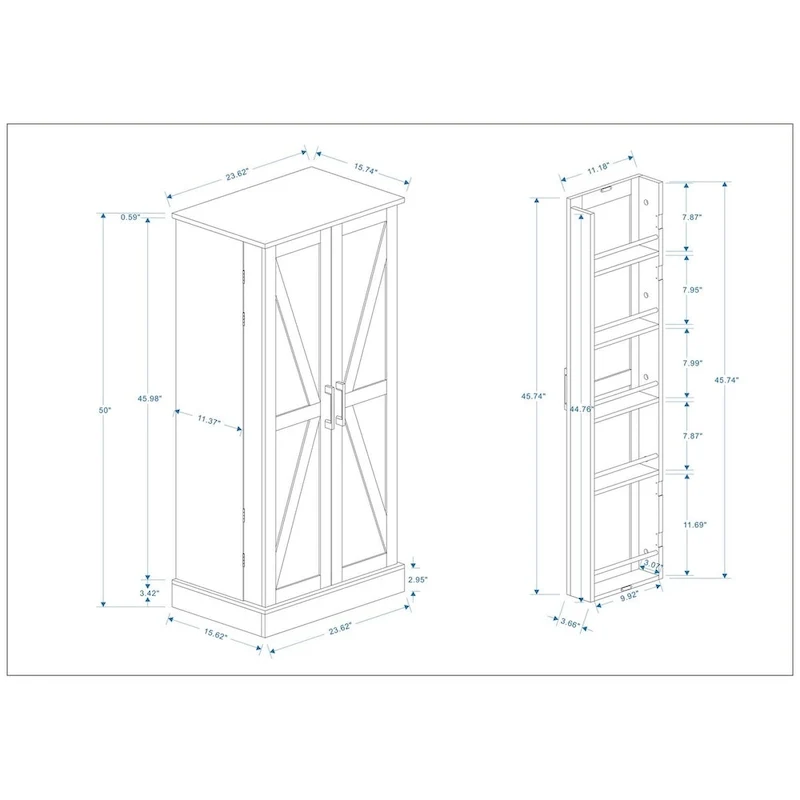 LED Kitchen Pantry Cabinet