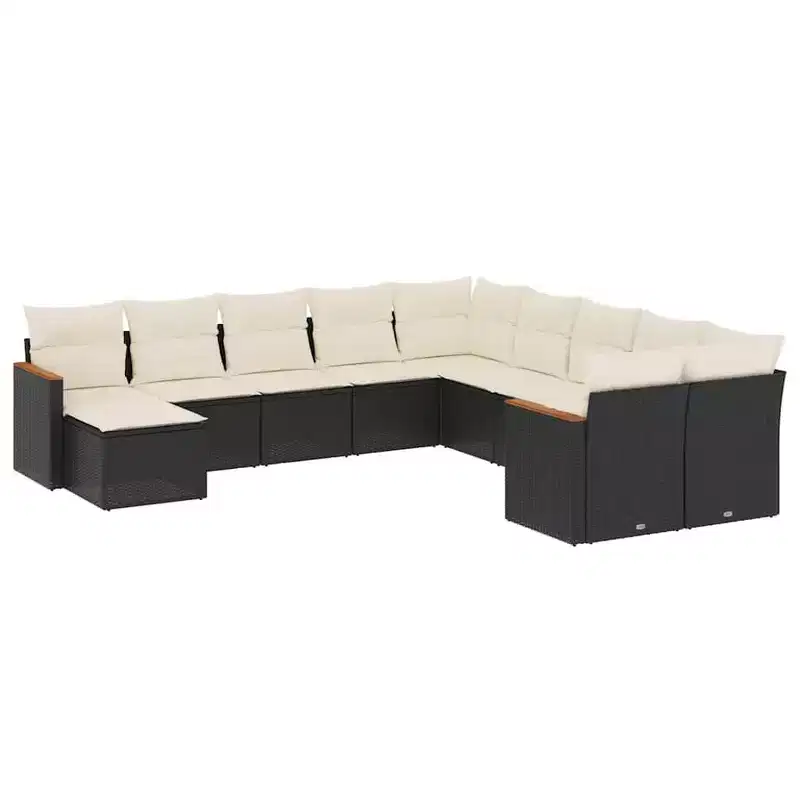 vidaXL Outdoor Garden Sofa Set with Acacia Wood Table