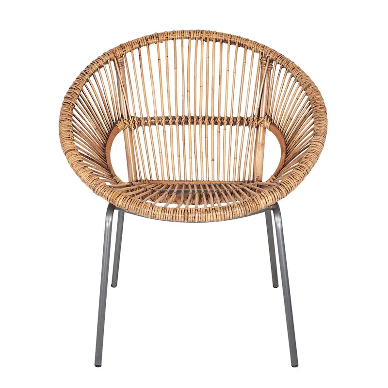 Natural Rattan Handwoven Papasan Accent Chair by East at Main